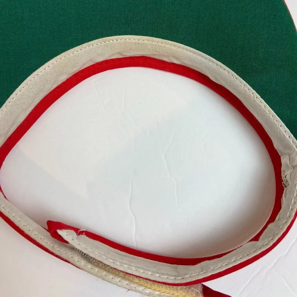 La Mode Visor Hat Sun Cap Red Embroidered lions